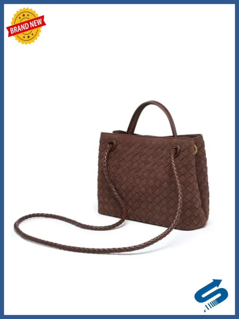 PU Leather Woven Hobo Shoulder Bag Crossbody Tote